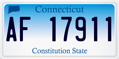 CT license plate AF17911