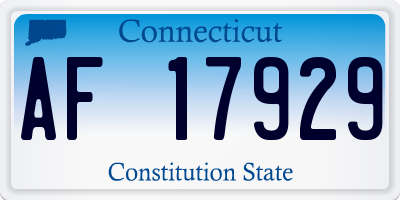 CT license plate AF17929