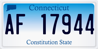 CT license plate AF17944