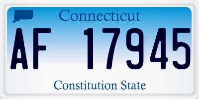 CT license plate AF17945