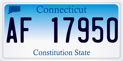 CT license plate AF17950
