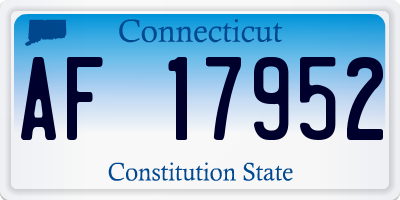 CT license plate AF17952