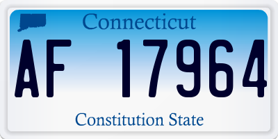 CT license plate AF17964