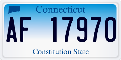 CT license plate AF17970