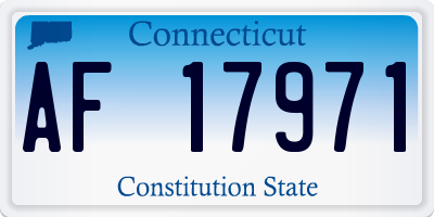 CT license plate AF17971