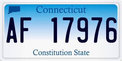 CT license plate AF17976