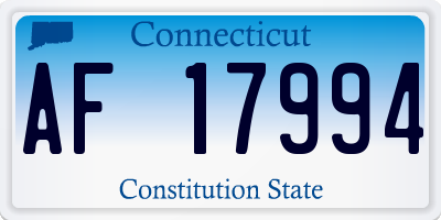 CT license plate AF17994