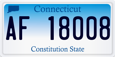 CT license plate AF18008