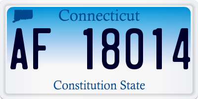 CT license plate AF18014