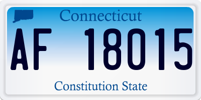 CT license plate AF18015