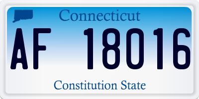 CT license plate AF18016