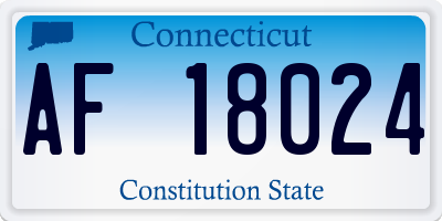 CT license plate AF18024