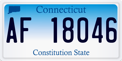 CT license plate AF18046