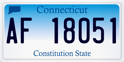 CT license plate AF18051