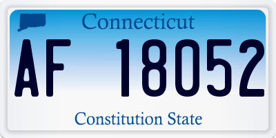 CT license plate AF18052