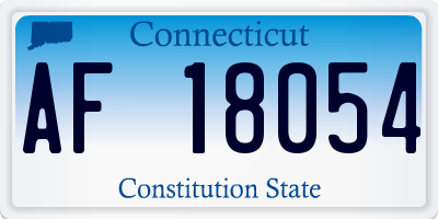 CT license plate AF18054