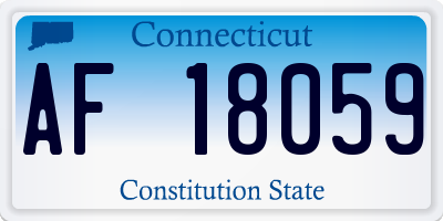 CT license plate AF18059