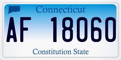 CT license plate AF18060