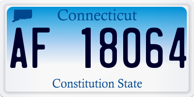 CT license plate AF18064