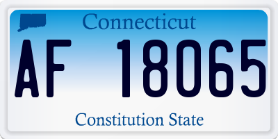 CT license plate AF18065