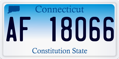 CT license plate AF18066