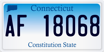 CT license plate AF18068