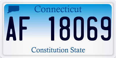 CT license plate AF18069