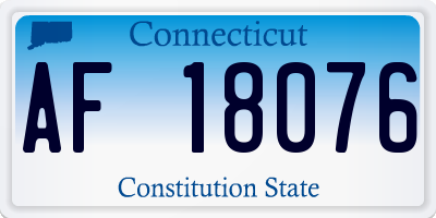 CT license plate AF18076