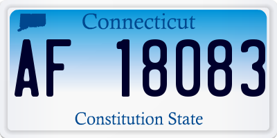 CT license plate AF18083