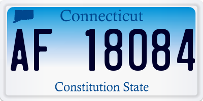 CT license plate AF18084