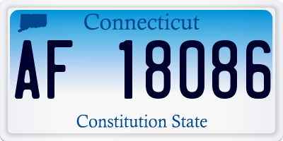 CT license plate AF18086