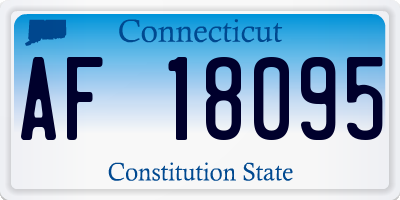 CT license plate AF18095