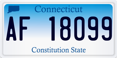 CT license plate AF18099