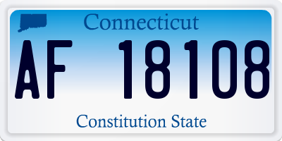 CT license plate AF18108