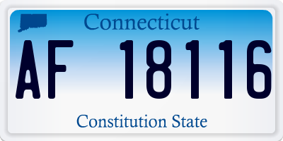 CT license plate AF18116