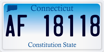 CT license plate AF18118