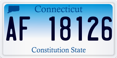 CT license plate AF18126