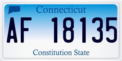 CT license plate AF18135
