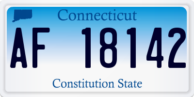 CT license plate AF18142