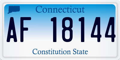 CT license plate AF18144