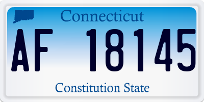 CT license plate AF18145