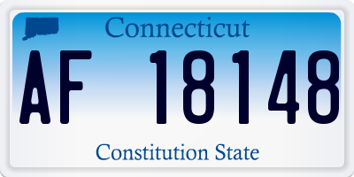 CT license plate AF18148