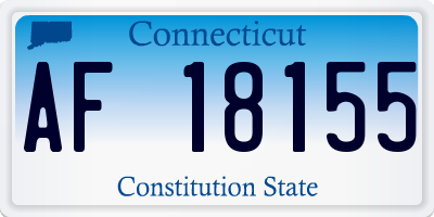 CT license plate AF18155