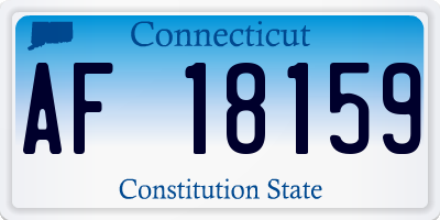 CT license plate AF18159