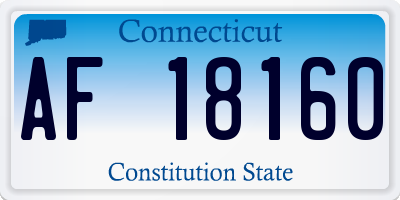 CT license plate AF18160