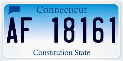 CT license plate AF18161