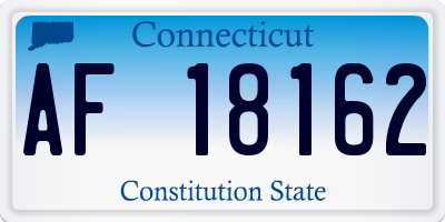 CT license plate AF18162