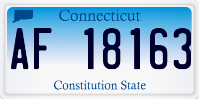 CT license plate AF18163