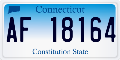 CT license plate AF18164