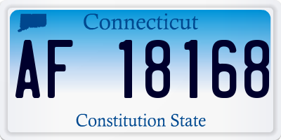 CT license plate AF18168